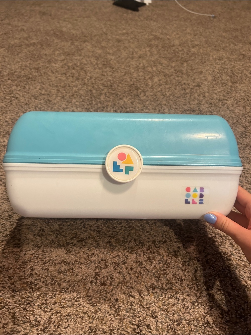 Caboodle for makeup or anything good condition teal and white
